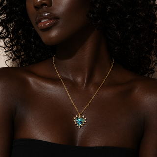 Genuine Abalone Shell Heart Necklace