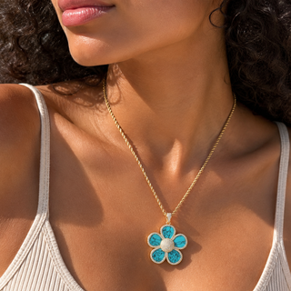 Turquoise Flower Necklace