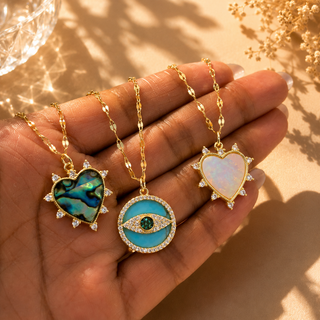 Genuine Turquoise Coin Necklace