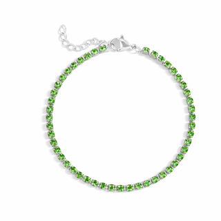 Aqua Tennis Bracelet Set