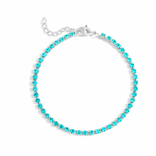 Aqua Tennis Bracelet Set