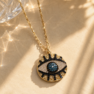Evil Eye Pave Necklace