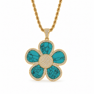Turquoise Flower Necklace