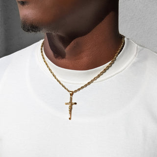 Men's Silver Crucifix Necklace