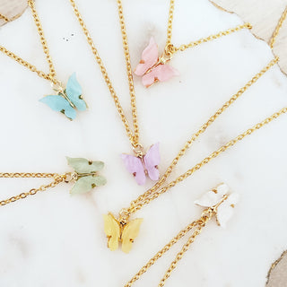 initial necklace. butterfly necklace. gold initial necklace. gold necklace. necklace. gift for mom. gift for her. gift for girlfriend. graduation, Christmas, birthday, anniversary gift. multi color butterfly necklace.