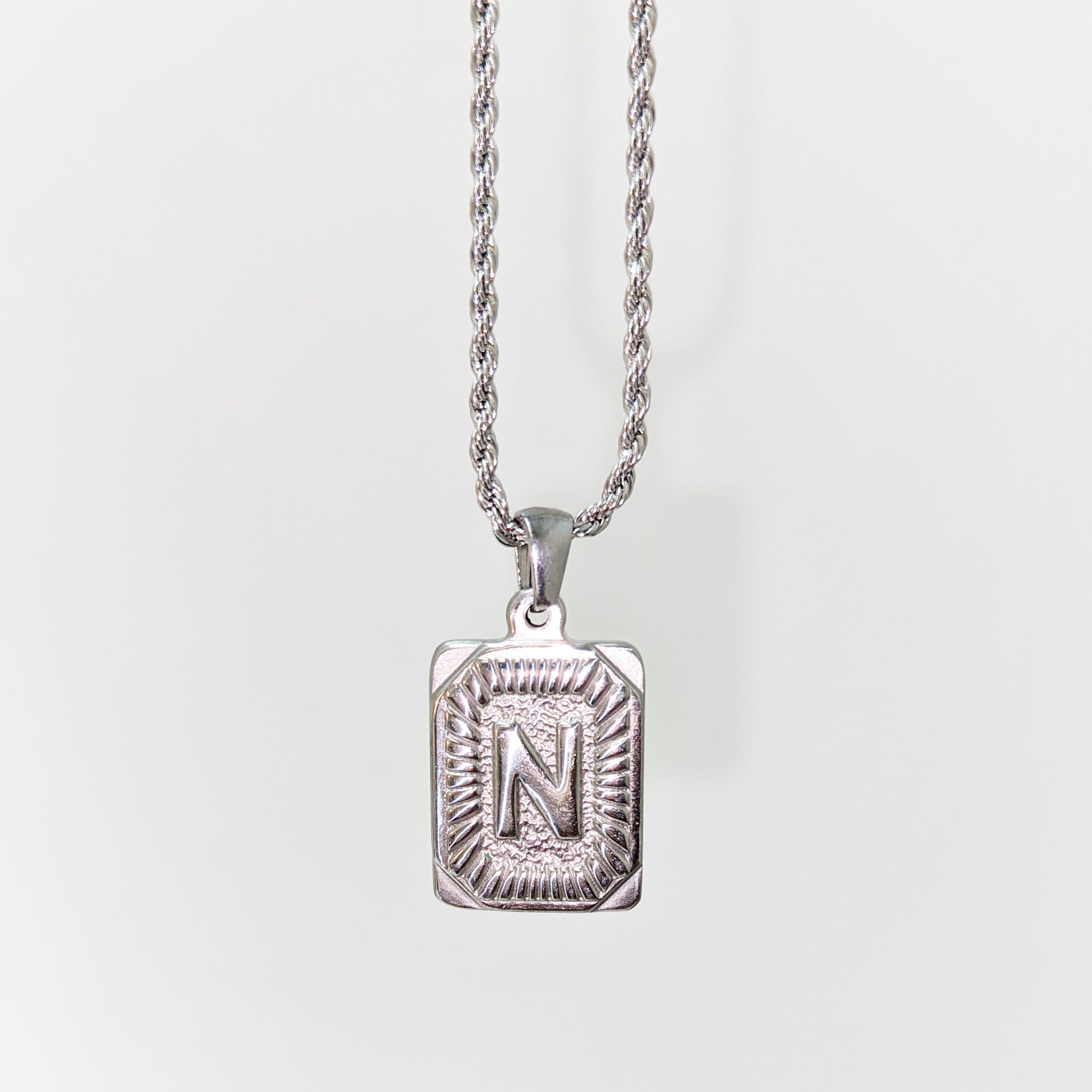 Genuine Diamond INITIAL Necklace - N Initial Diamond Pendant - Personalized  Jewelry Charm Choker