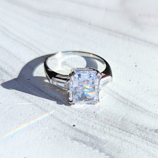 Diamond Rectangle Cut Ring