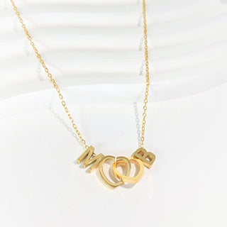 Forever Connected Heart Initial Necklace