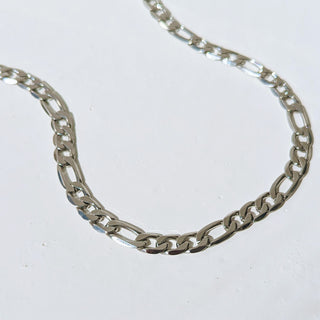 Men's Silver Figaro Chain Necklace