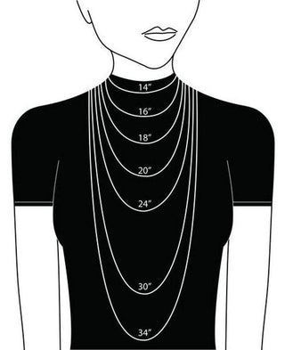 Statement Link Necklace size chart